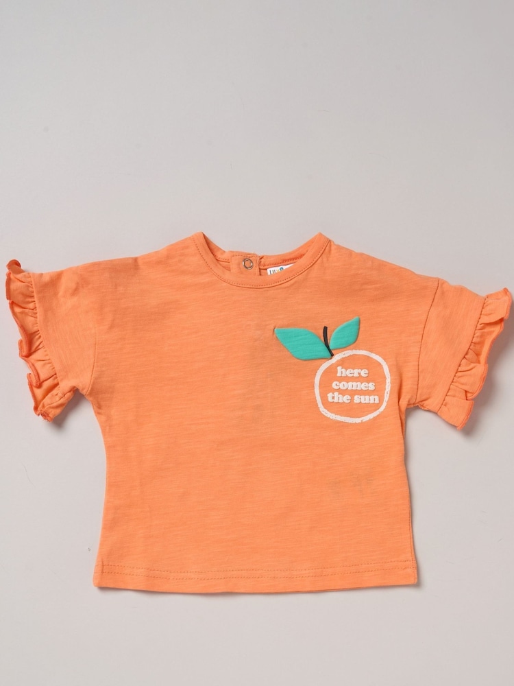 Lily & Jack Orange 4-Piece Mix and Match Printed 100% Cotton  T-Shirt and Shorts Set - Image 4 of 5