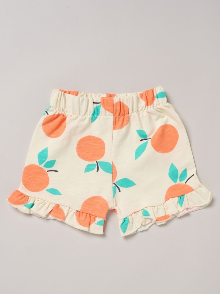 Lily & Jack Orange 4-Piece Mix and Match Printed 100% Cotton  T-Shirt and Shorts Set - Image 5 of 5