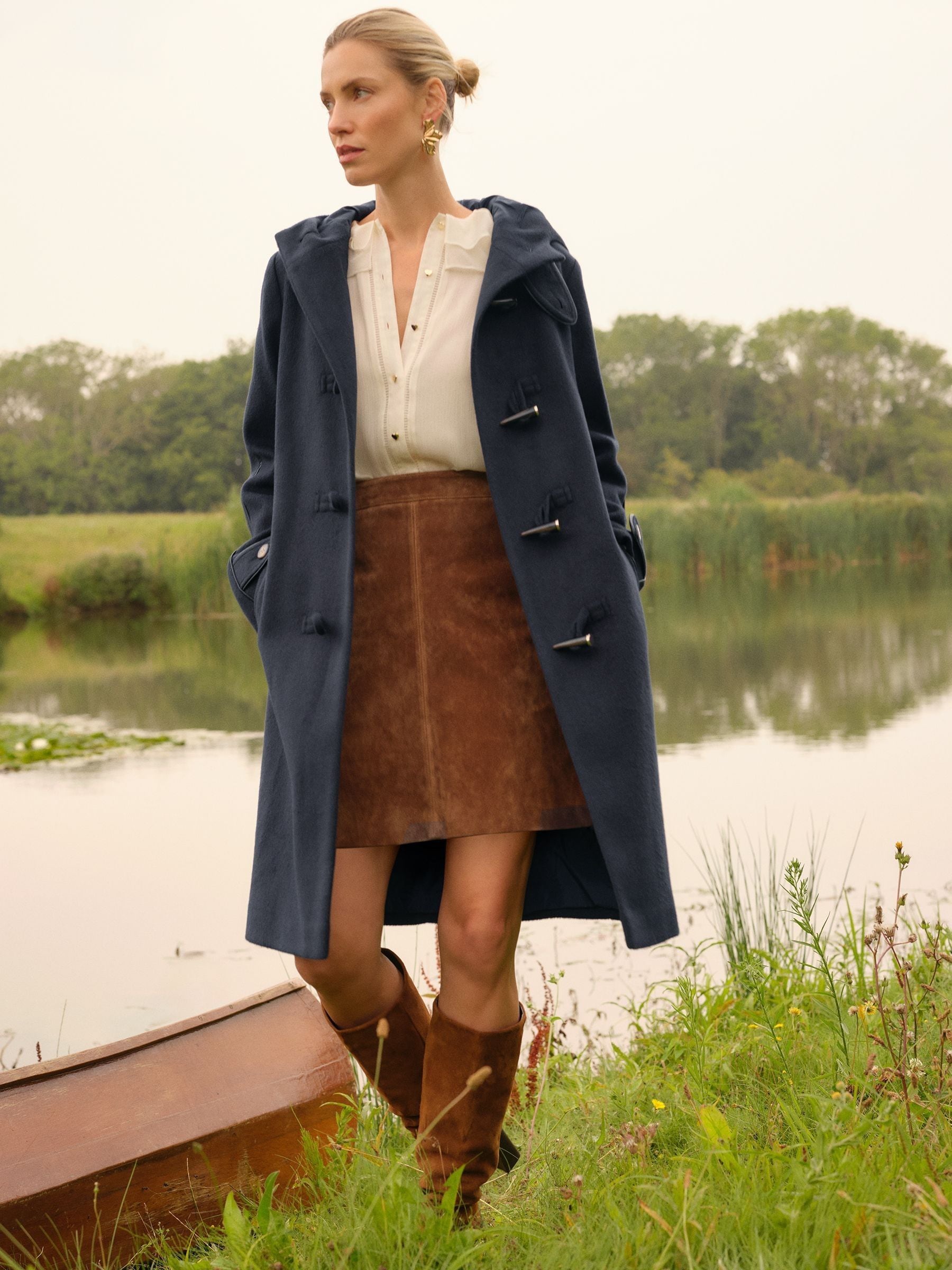 Buy Love & Roses Navy Blue Duffle Coat from Next USA