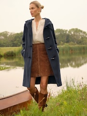 Love & Roses Navy Duffle Coat - Image 2 of 4