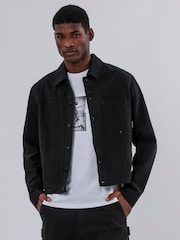 Religion Black Denim 100% Cotton Jacket - Image 1 of 6