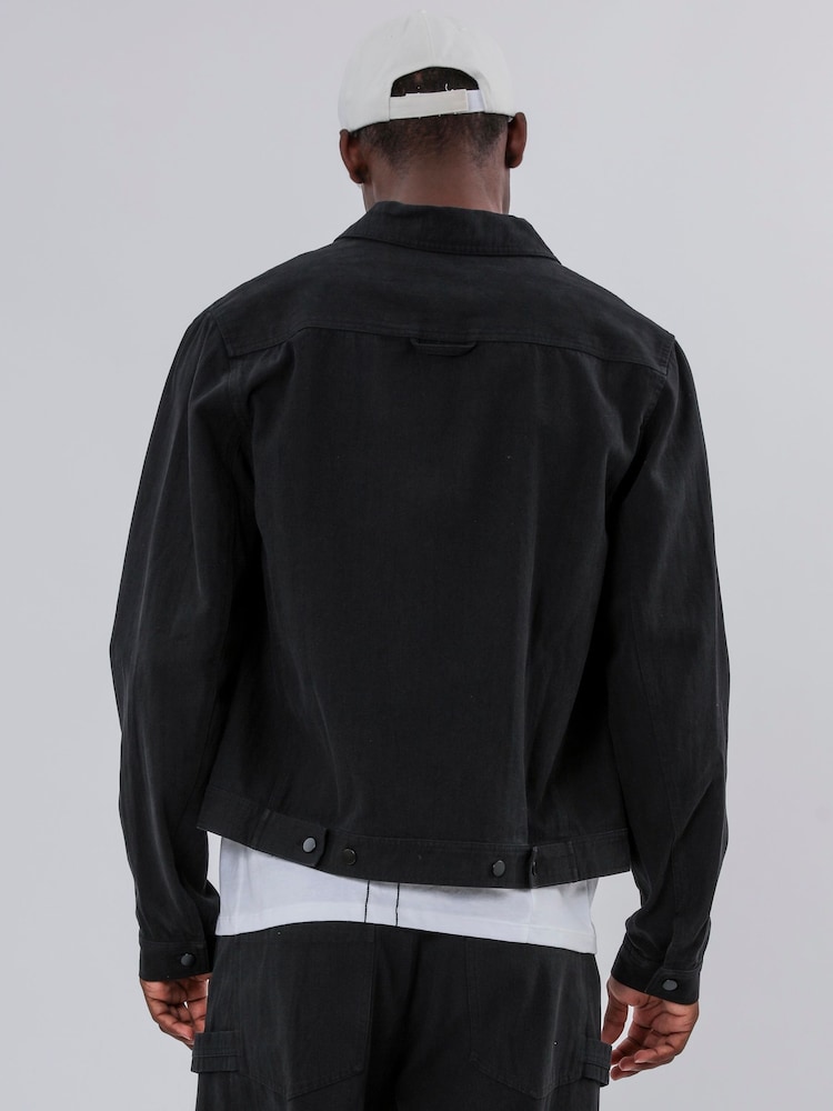 Religion Black Denim 100% Cotton Jacket - Image 2 of 6