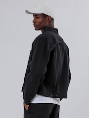 Religion Black Denim 100% Cotton Jacket - Image 3 of 6