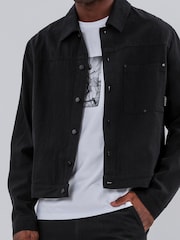 Religion Black Denim 100% Cotton Jacket - Image 6 of 6