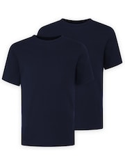 Trutex Basics 100% Cotton T-Shirts 2 Pack - Image 1 of 5
