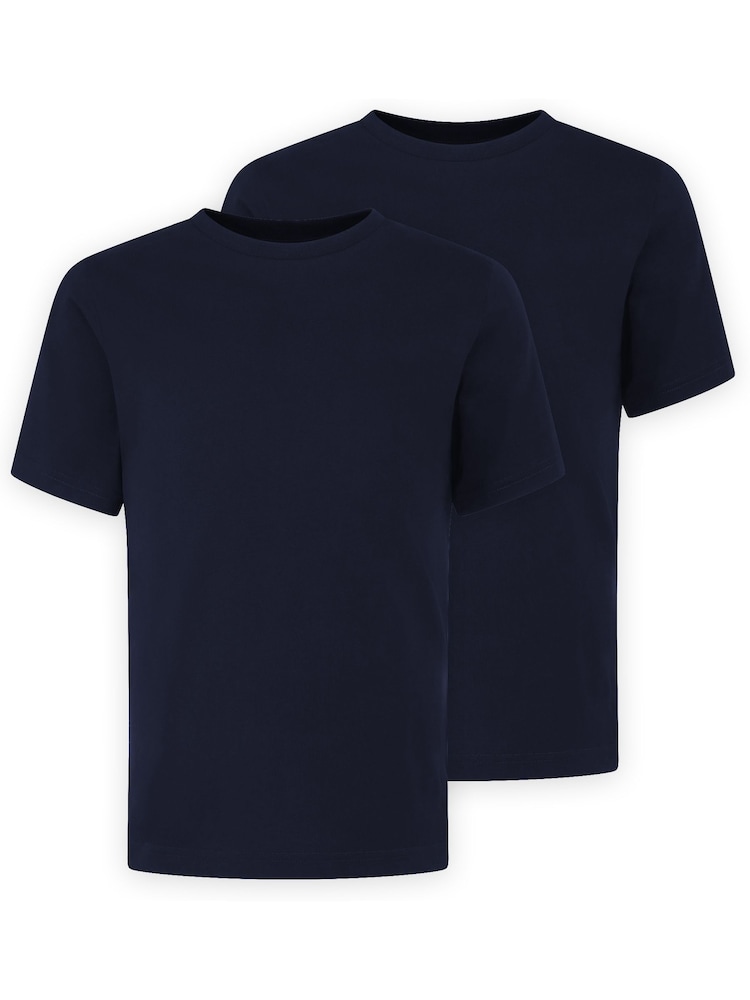 Trutex Basics 100% Cotton T-Shirts 2 Pack - Image 1 of 5