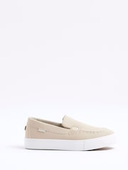 River Island Natural Boys Stone Smart Casual Loafers - Image 1 of 5