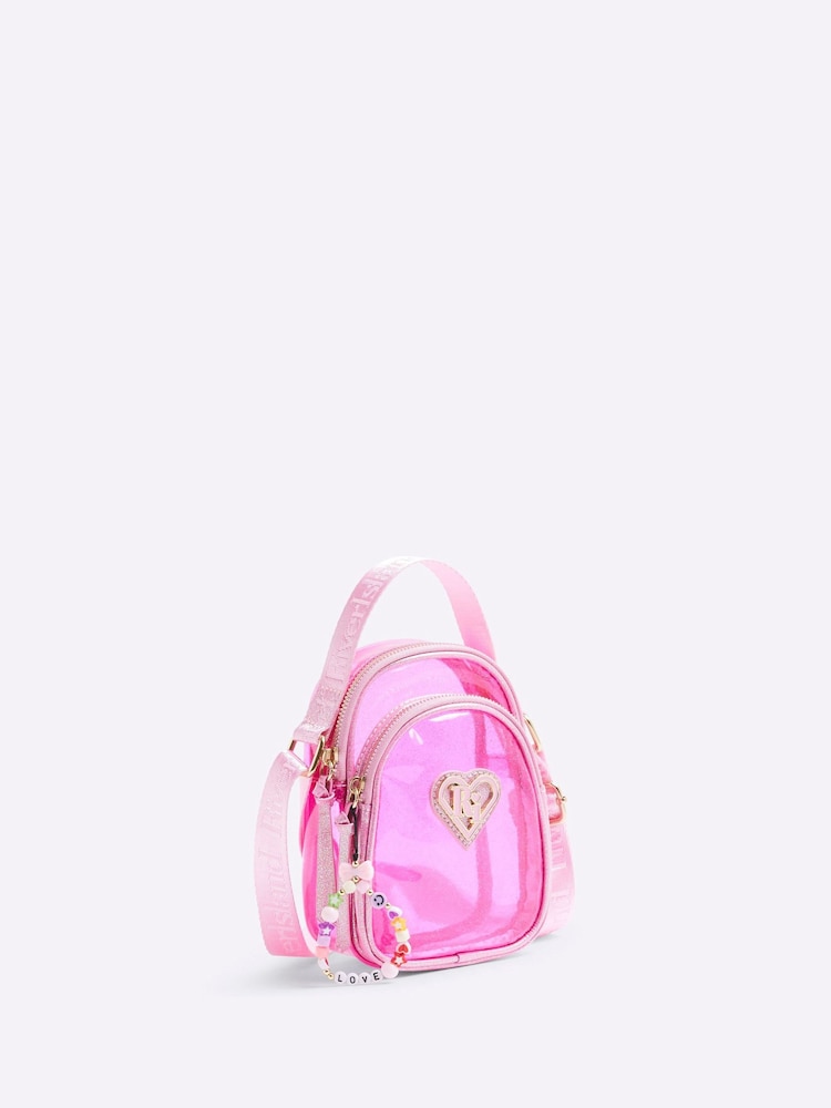 River Island Pink Girls Jelly Festival Bag - Image 2 of 5