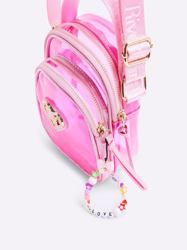 River Island Pink Girls Jelly Festival Bag - Image 5 of 5 River Island Pink Girls Jelly Festival Bag - Image 5 of 5
