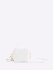 River Island White Girls Faux Leather Flower Lasercut Cross-Body Bag - Image 2 of 5