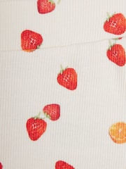 River Island Cream Girls Cali Strawberry T-Shirt and Shorts Set - Image 5 of 5