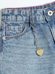 River Island Blue Girls Denim Circle 100% Cotton Shorts - Image 3 of 4