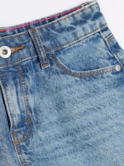 River Island Blue Girls Denim Circle 100% Cotton Shorts - Image 4 of 4