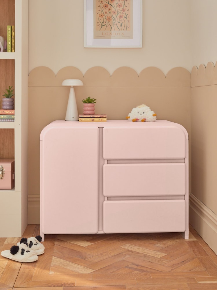 Pink Kids Wide Bubble Wide Chest of Drawers - Image 1 of 12 Pink Kids Wide Bubble Wide Chest of Drawers - Image 1 of 12