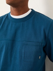 FatFace Wilman Dark Teal Blue Crew Sweat - Image 3 of 5