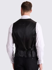 MOSS Black Tailored Fit Stretch Waistcoat - Image 2 of 3