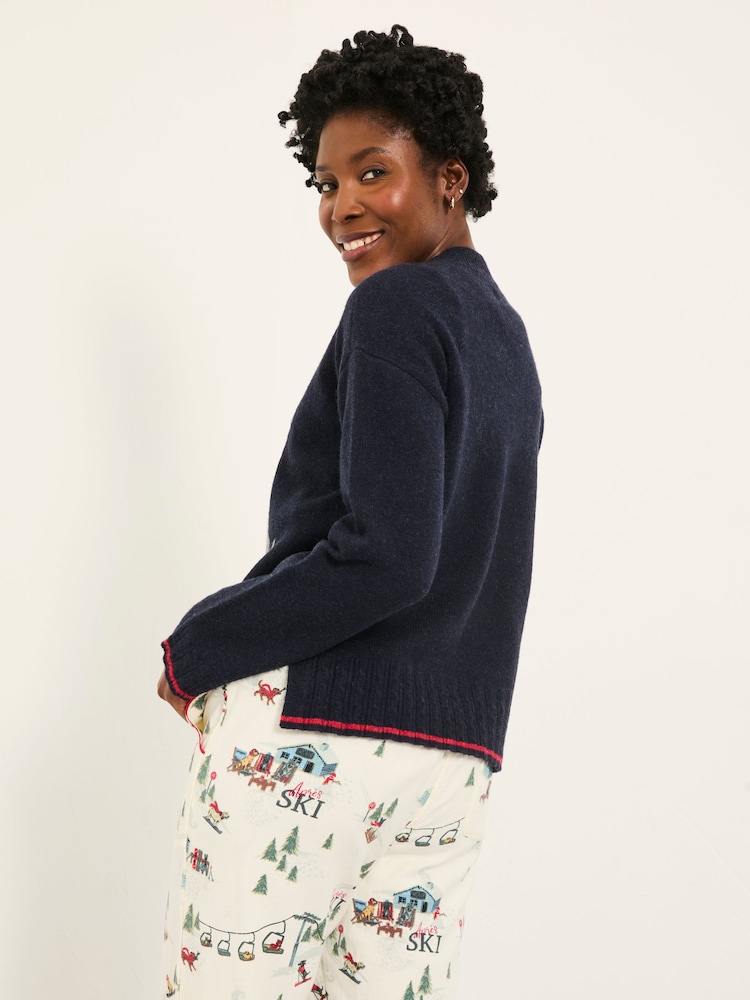 FatFace Navy Dog Knitted Jumper - Image 2 of 6 FatFace Navy Dog Knitted Jumper - Image 2 of 6