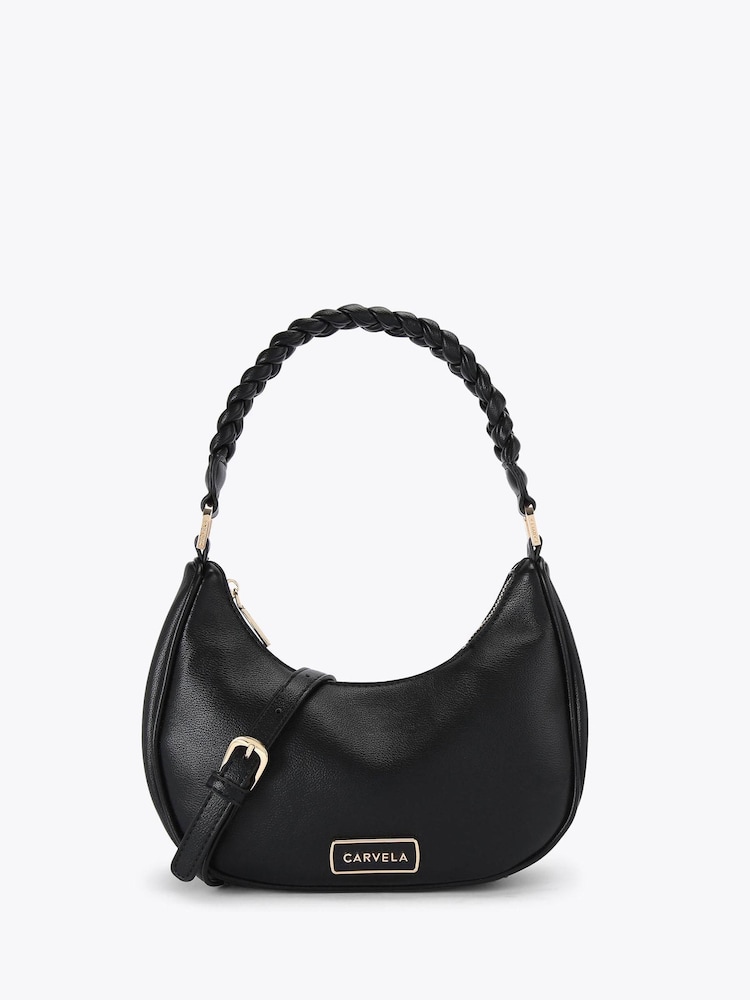 Negro - Carvela Alessia Plait Shoulder Bag - Imagen 1 de 4