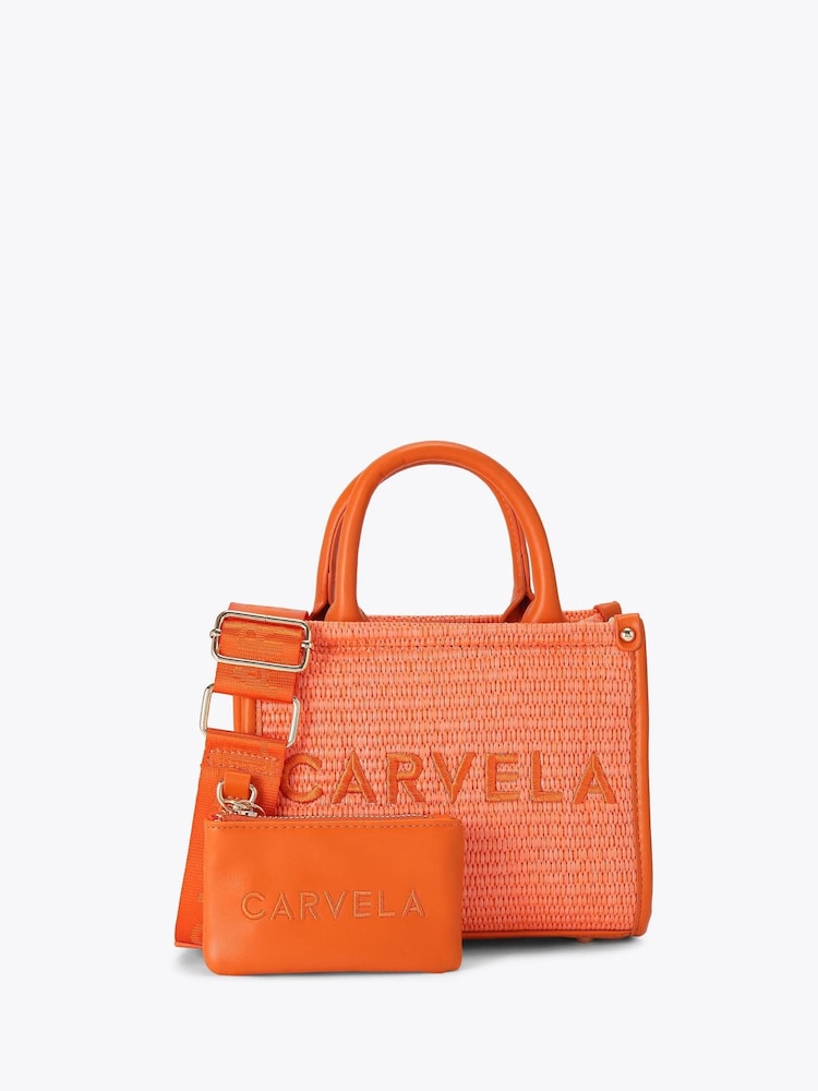 Carvela Pink Sorrento Micro Stripe 100% Cotton Bag - Image 1 of 4