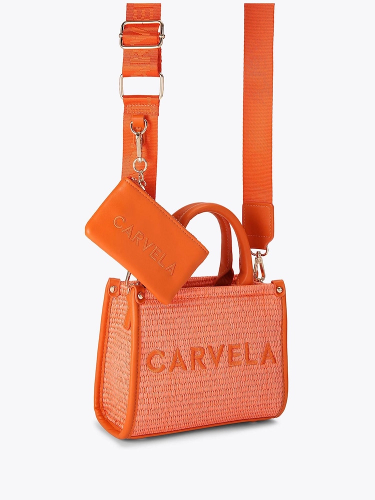 Carvela Pink Sorrento Micro Stripe 100% Cotton Bag - Image 2 of 4