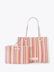Carvela Pink Leila Raffia Tote Bag - Image 1 of 4