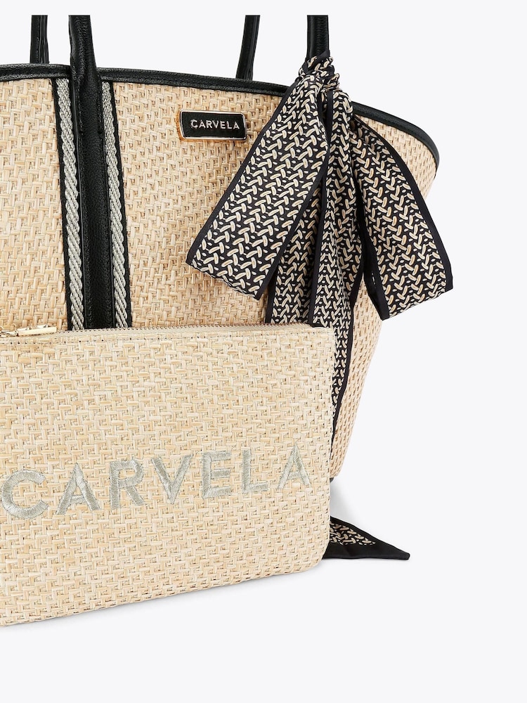 Carvela Sorrento Straw Basket Black Bag - Image 4 of 4