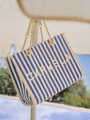 Blauw - Carvela Sorrento Stripe Nude Shopper Bag - Image 1 of 7