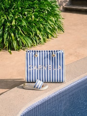 Blauw - Carvela Sorrento Stripe Nude Shopper Bag - Image 2 of 7
