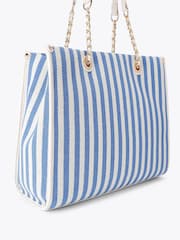 Blauw - Carvela Sorrento Stripe Nude Shopper Bag - Image 5 of 7