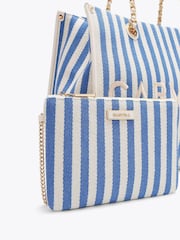 Blauw - Carvela Sorrento Stripe Nude Shopper Bag - Image 6 of 7