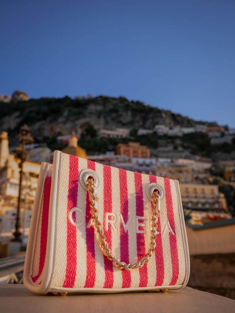 Carvela Pink Sorrento Micro Stripe 100% Cotton Bag - Image 2 of 6