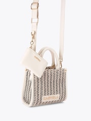 Carvela Pink Sorrento Micro Stripe 100% Cotton Bag - Image 2 of 4