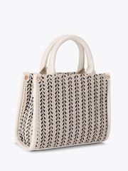 Carvela Pink Sorrento Micro Stripe 100% Cotton Bag - Image 3 of 4