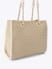 Carvela Cream Sorrento Midi Raffia Bag - Image 3 of 4