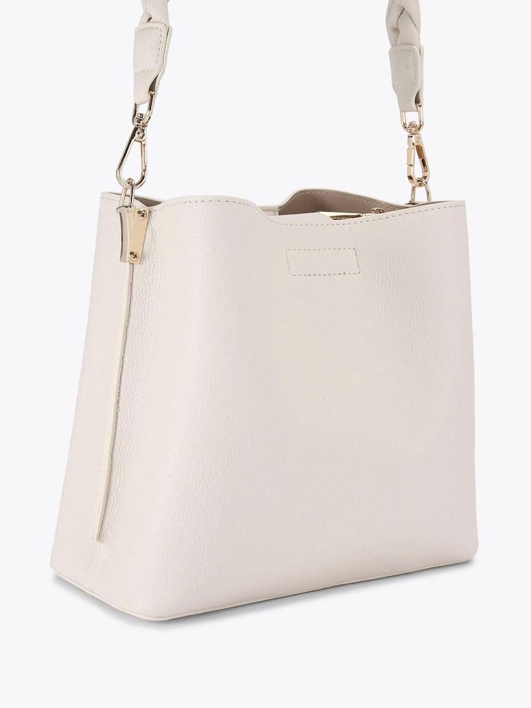 Carvela Cream Plait Midi Bag - Image 2 of 4