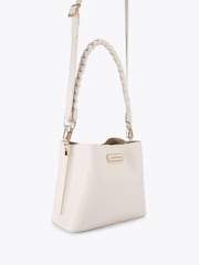 Carvela Cream Plait Midi Bag - Image 4 of 4