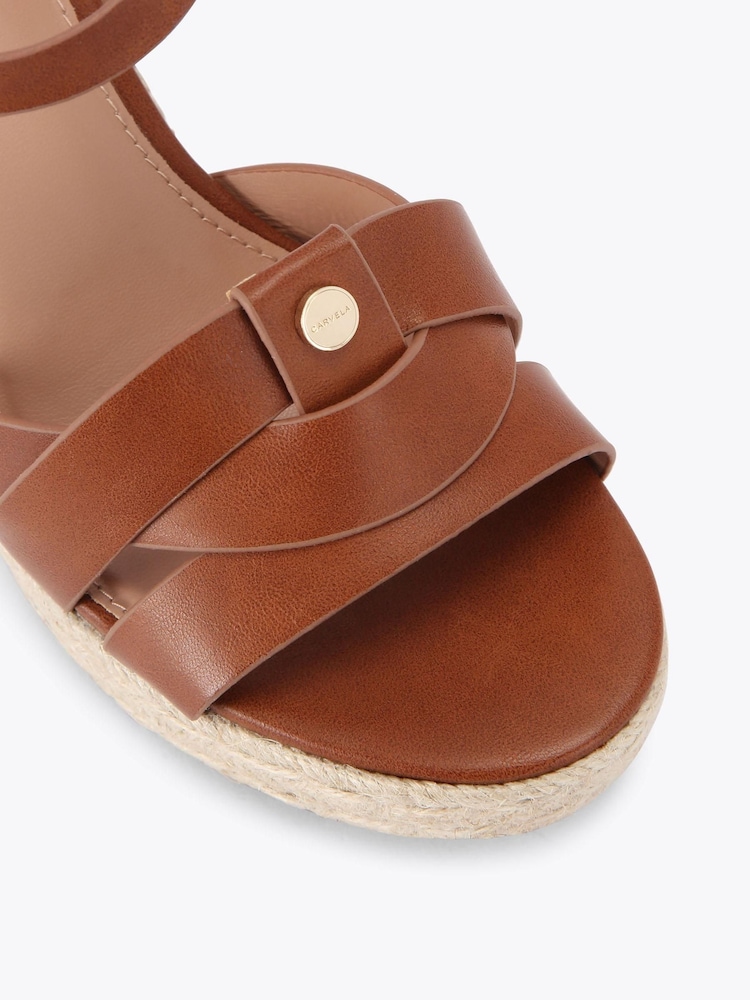 Wedge Shoes Carvela Brown Wedges Super Stud Heel