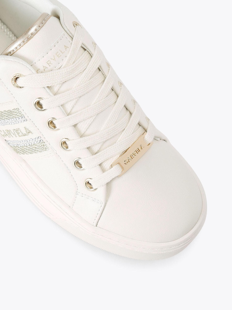 Carvela White Frame Pump Trainers - Image 4 of 4