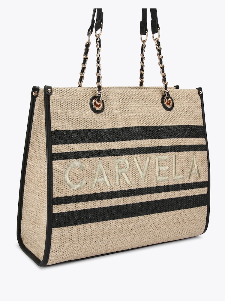 Carvela Cream Sorrento Raffia Tote Bag - Image 2 of 4