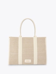 Carvela Twisted Raffia Midi Black Bag - Image 1 of 4