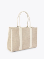 Carvela Twisted Raffia Midi Black Bag - Image 2 of 4