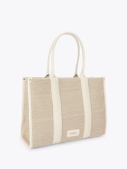 Carvela Twisted Raffia Midi Black Bag - Image 3 of 4