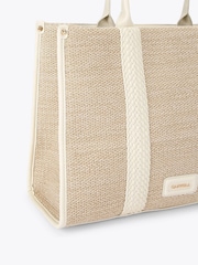 Carvela Twisted Raffia Midi Black Bag - Image 4 of 4