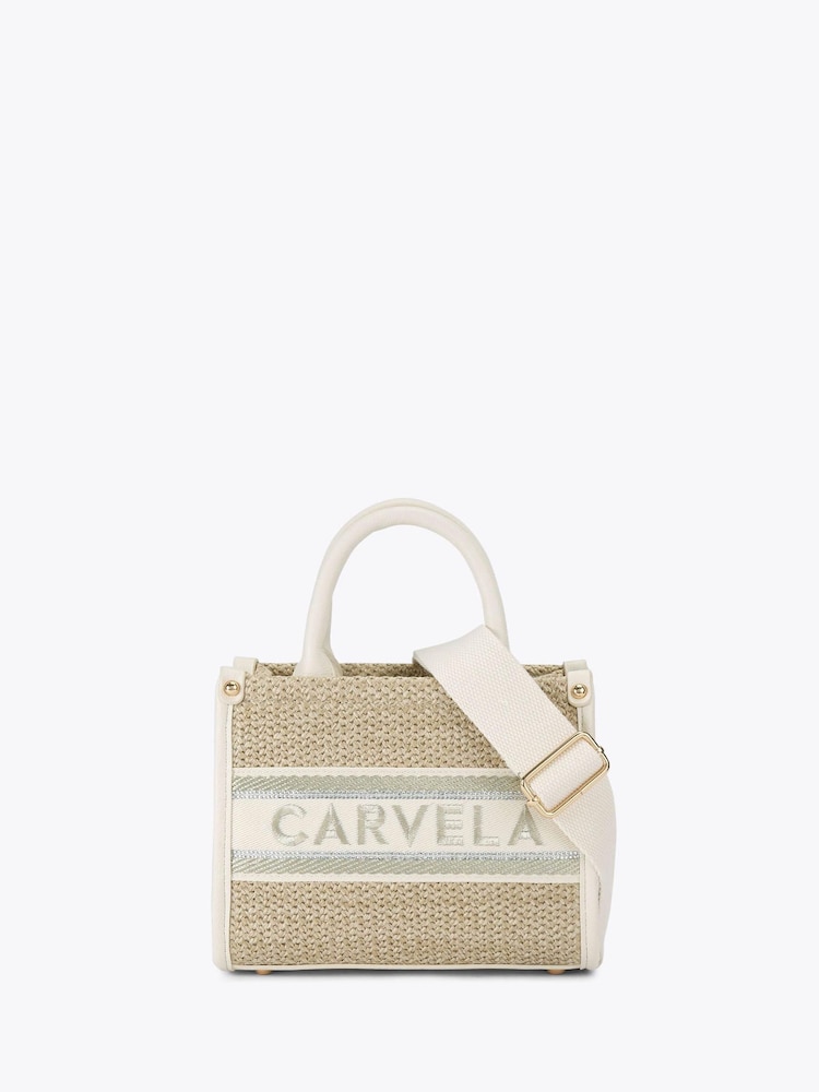 Creme - Carvela Beach Glam Mini Tote Bag - Imagem 1 de 4