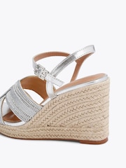 KG Kurt Geiger Silver Pose Wedge Sandals - Image 4 of 4