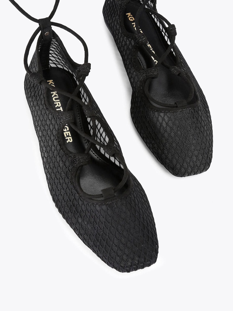 KG Kurt Geiger Black Nina Tie Up Pumps - Slika 2 iz 4