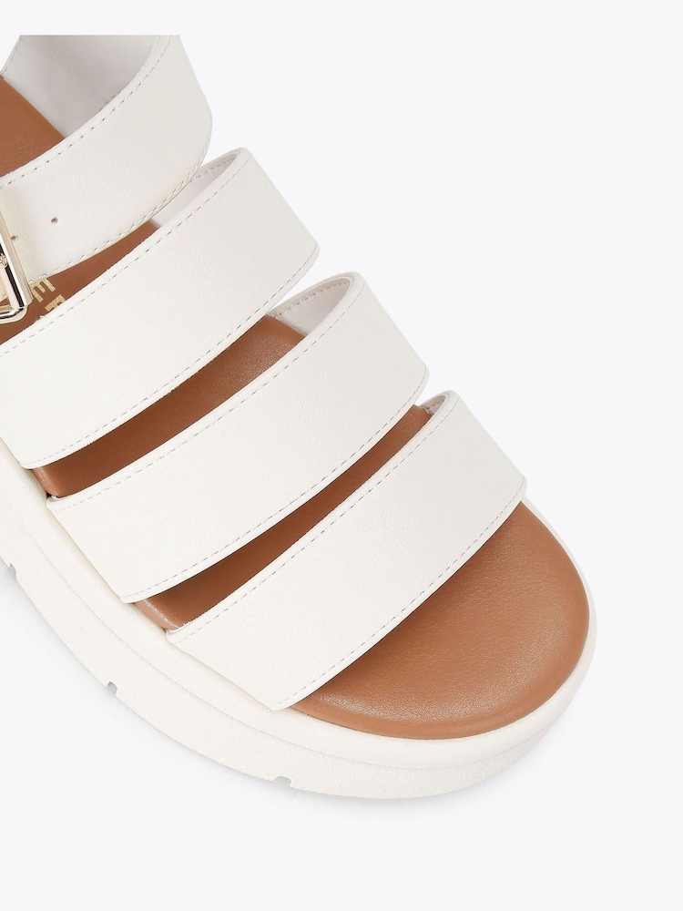 KG Kurt Geiger Cream Daisy Cage Sandals - Image 2 of 4 KG Kurt Geiger Cream Daisy Cage Sandals - Image 2 of 4