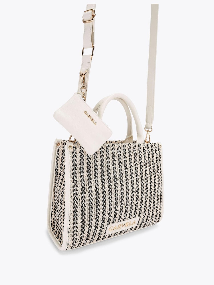 Carvela Cream Sorrento Midi Tote Bag - Image 2 of 4