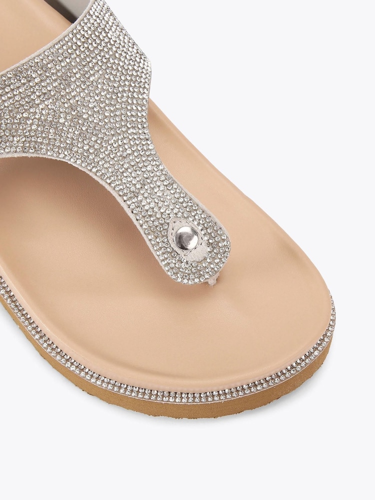 KG Kurt Geiger Silver Chrome Roe Sandals - Imagen 4 de 4