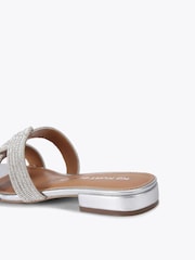 KG Kurt Geiger Silver Chrome Rebel Sandals - Image 3 of 4